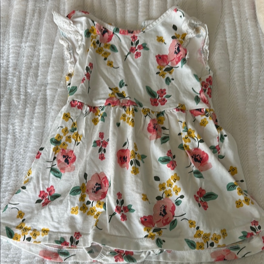 Floral Kids Dress - Pink and Yellow